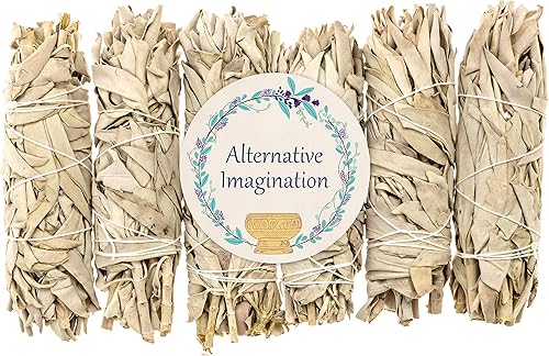 Vista 14 de Paquete de 2 palitos de salvia blanca – Varillas de manchas naturales de 6 pulgadas para kit de manchas de salvia, accesorios de meditación