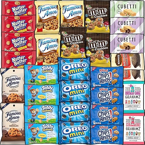 CRAVEBOX Paquete variado de galletas, paquete de cuidado de caja de aperitivos de Halloween, galletas especiales con chispas de chocolate, surtido