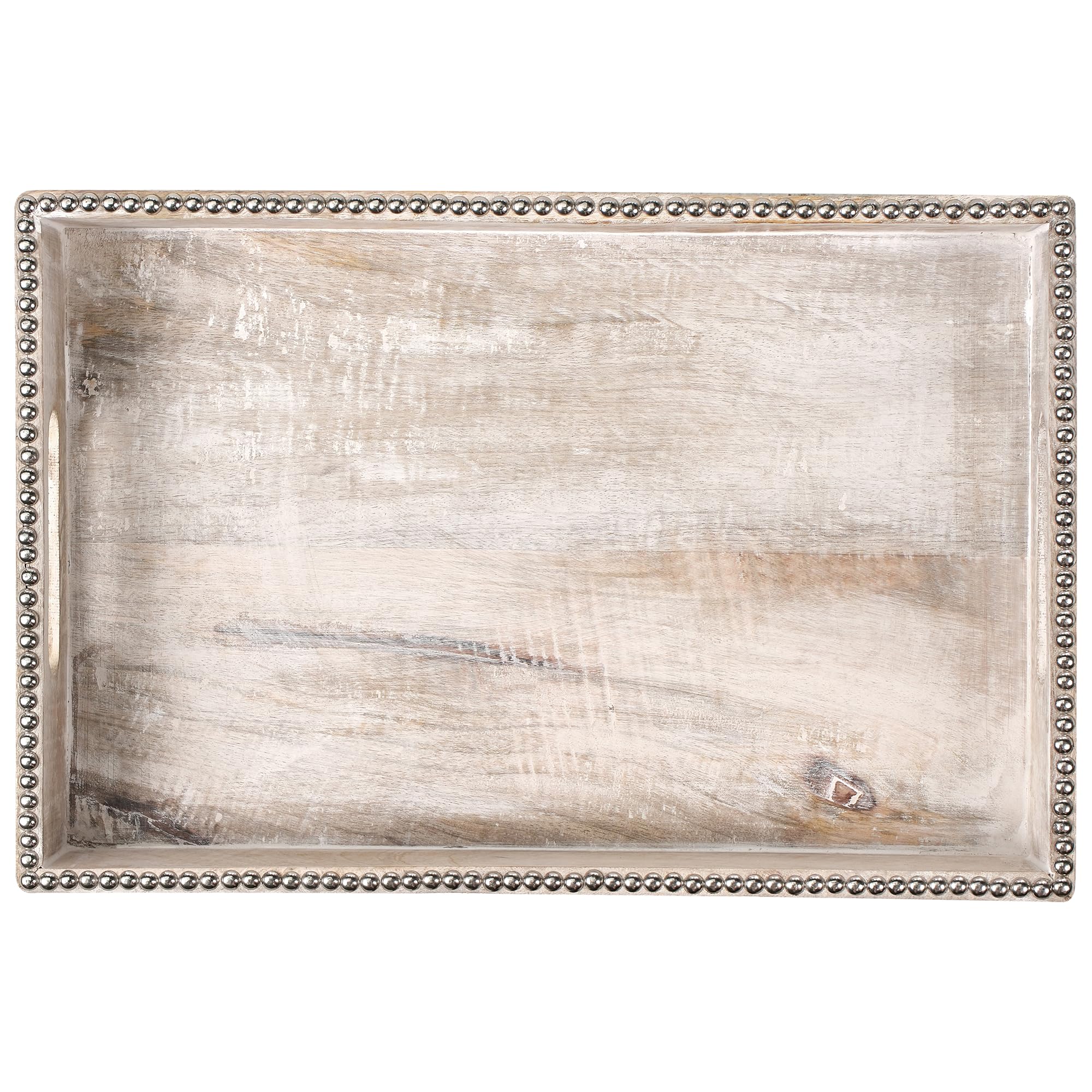 Beliani Conjunto de 2 bandejas de Servir Decorativo Elegante Expositor Pasteles de Madera de Mango marrón Claro Quena