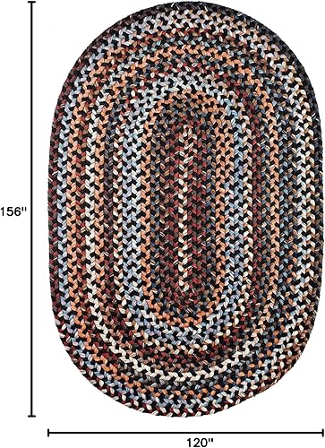 Miniatura 152 de Tapete reversible de lana, texturizado, grueso, trenzado. , Lana, Azul (Blue Dragon) Roca Negra,Azul (Blue Dragon),Mezcla azul y verde,Rojo