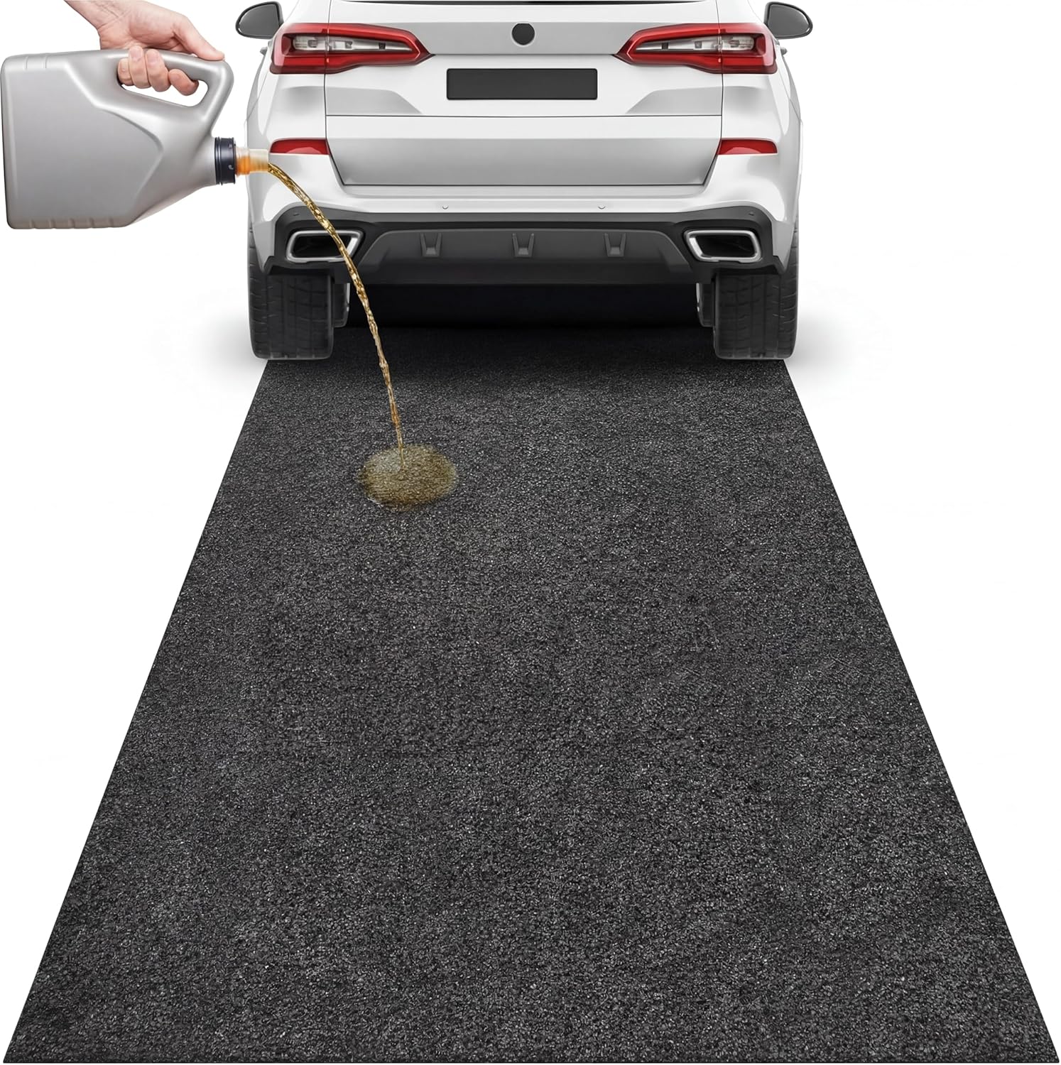 4 Pcs 36" x 60" Oil Drip Mat for Garage Driveway, Under Car & Garage Oil Absorbent Pads, Reusable for Motorcycle and Car