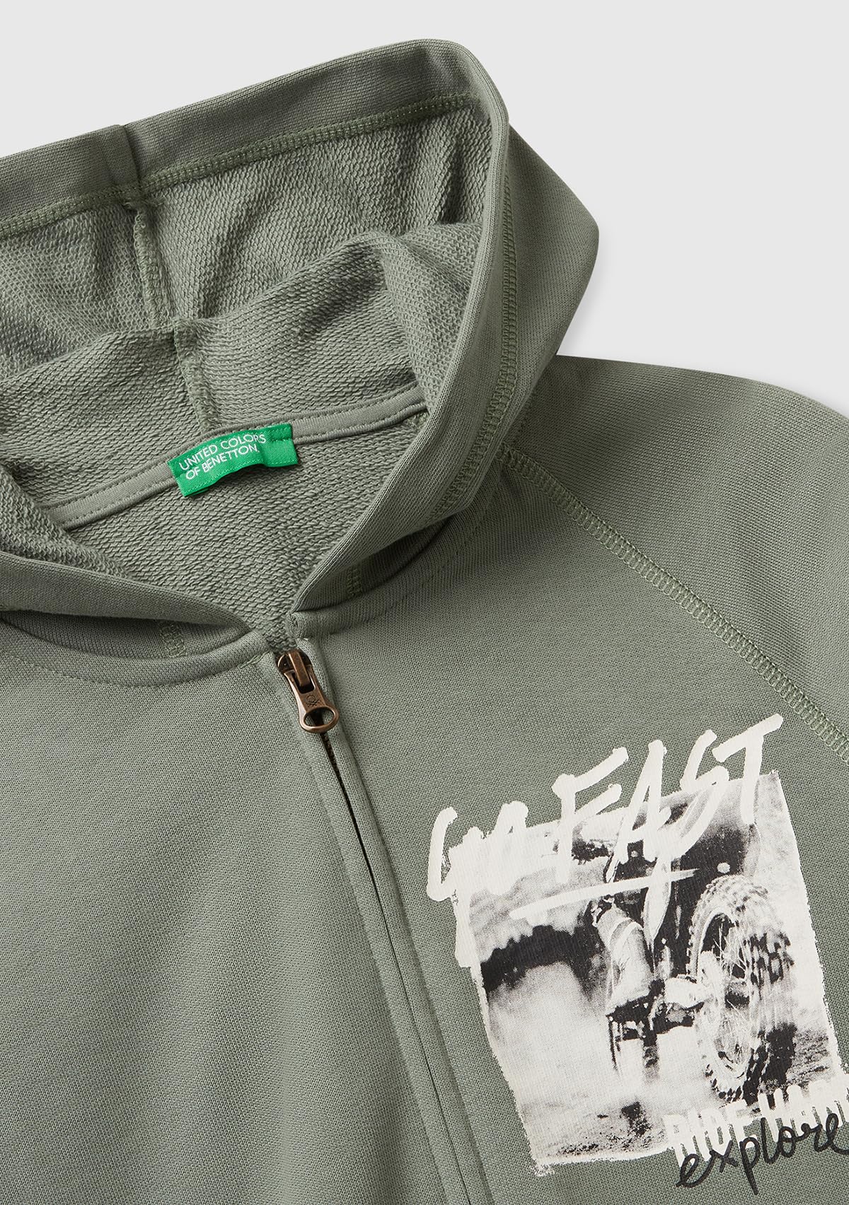 United Colors of Benetton Giacca C/CAPP M/L 33nvc505a Sudadera con Capucha Niños y Adolescentes