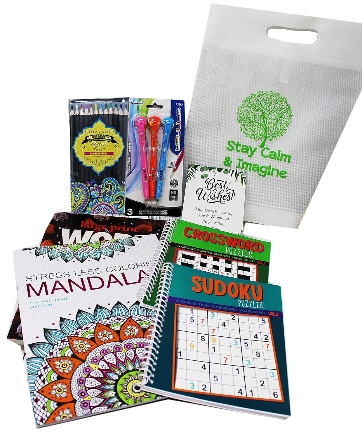 Get Well Soon Art kit home activities adult coloring books & pencils care package | Gift basket feel better soon gift for sick friend women, men, covid or after surgery for Stress relief & Relaxation - Image 8
