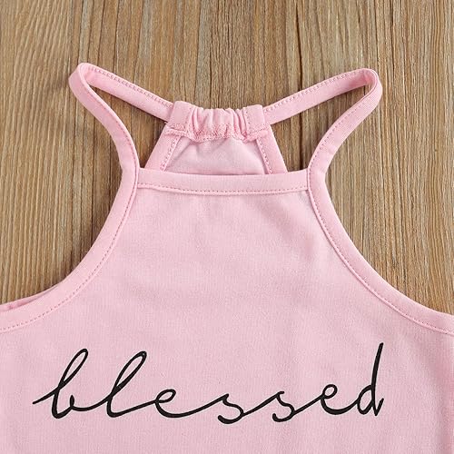 Miniatura 5 de fhutpw Conjunto de ropa para bebés y niñas pequeñas, 2 piezas, camiseta sin mangas con cuello halter y pantalones de camuflaje, conjuntos de chaleco
