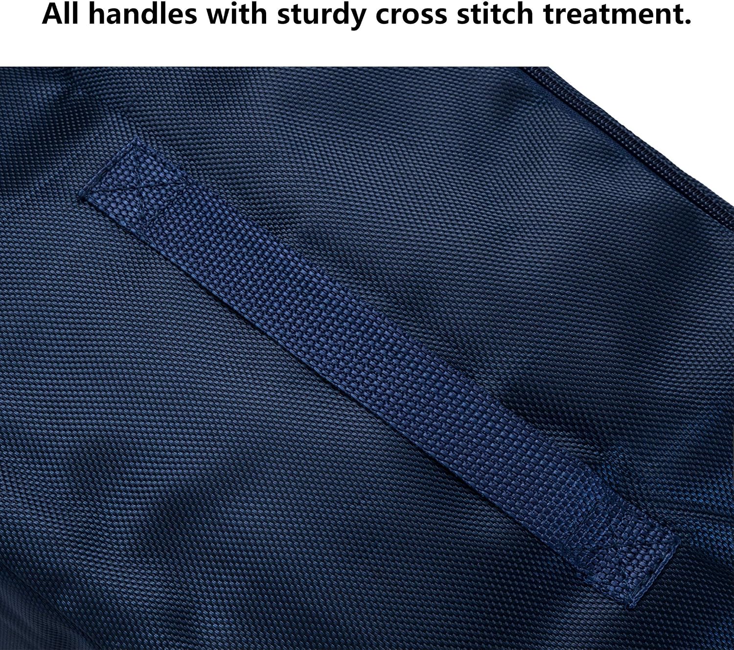 DOKEHOM 3-Pieces 50L Large Underbed Clothes Storage Bag with Zip, Thick Ultra Size Clothes Moving Bag, Moisture proof (Dark Blue, 3 Pack)
