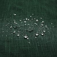 Vista 6 de KOUFALL Cortina de ducha verde para baño, juego de cortina de ducha de lino bohemio lavable e impermeable con ganchos, 72 x 72 pulgadas de largo