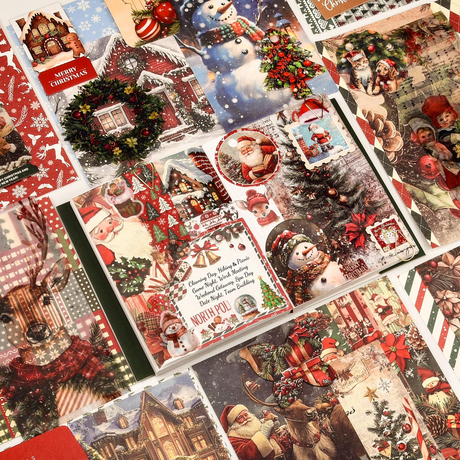 OFFIGIFT Christmas Scrapbooking Supplies Kit: New Year Festival Scrapbook Kit - Image 3