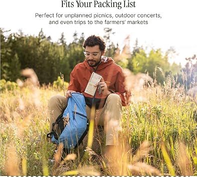 eagle creek Packable Backpack - Compact Multipurpose Water Resistant Backpack with Breathable Mesh Shoulder Straps - Perfect for Beach Days, Sports, Hiking & Travel - Blue Dawn