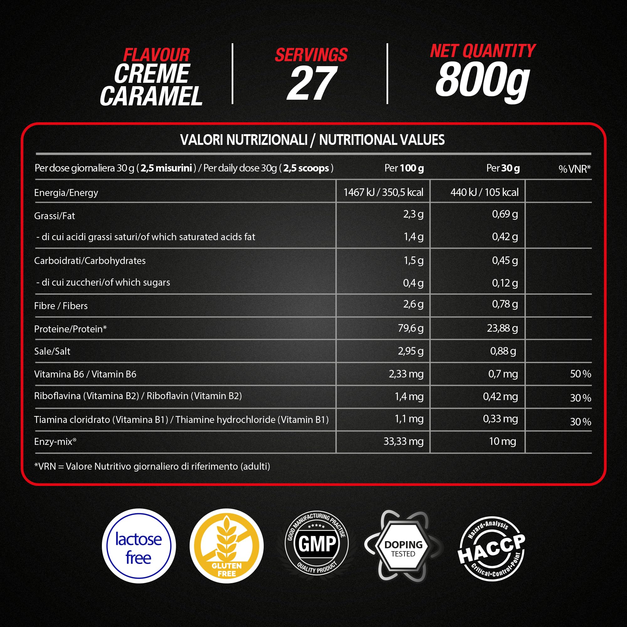 Tsunami Nutrition Egg White Pure Professional, Proteine dell'Albume d'Uovo, Cacao/Crème Caramel, 800g, 27 Porzioni, Senza Glutine, Senza Lattosio, Per Sviluppo Massa Muscolare (800g, Creme caramel)