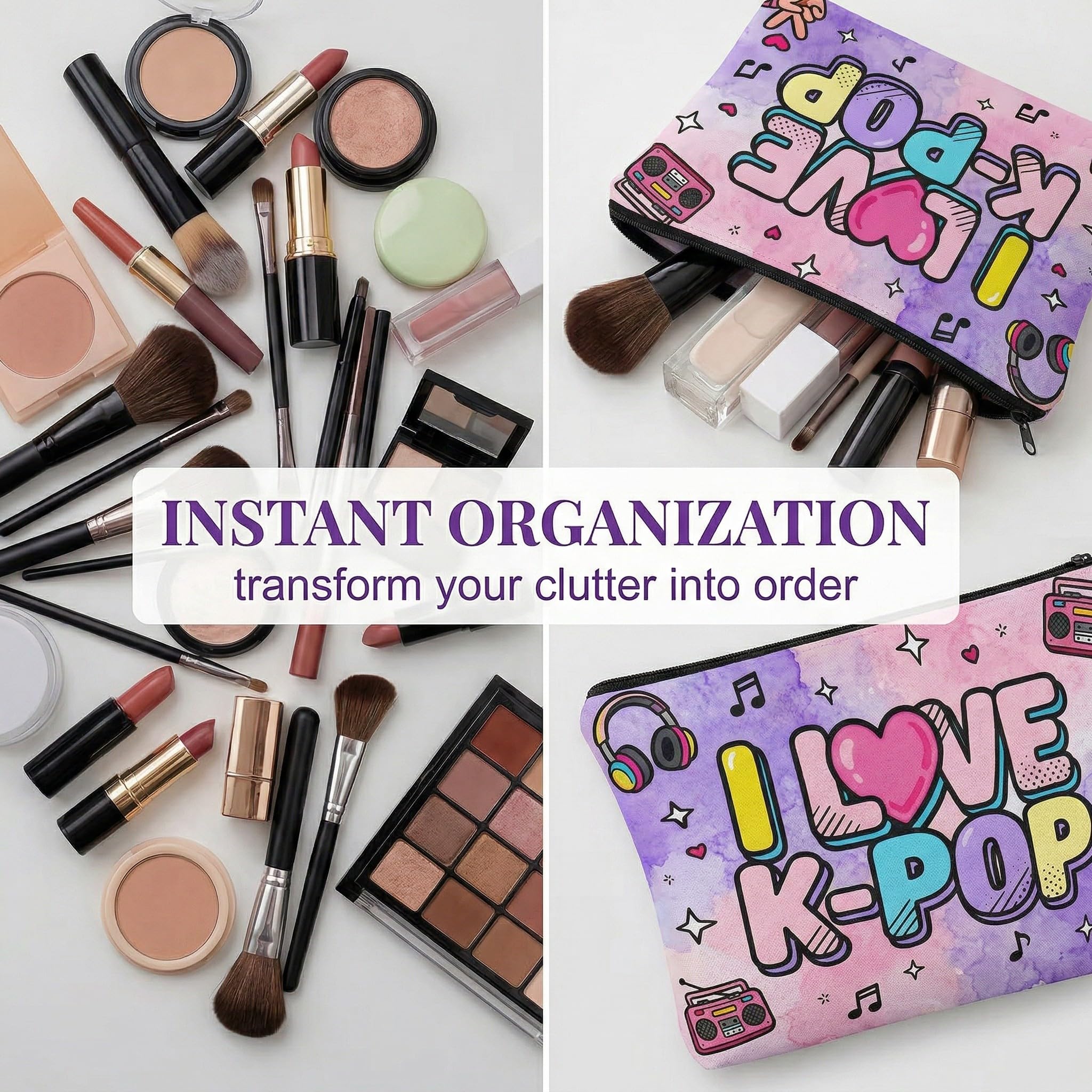 Neceser Mujer K Pop Regalos Neceser Detalles Cumpleaños Guerreras Kpop Estuch Maquillaj Mujer Niñas Llaveros K Pop Neceser para Maquillaje Complementos Viaj Autocolantes — view 5