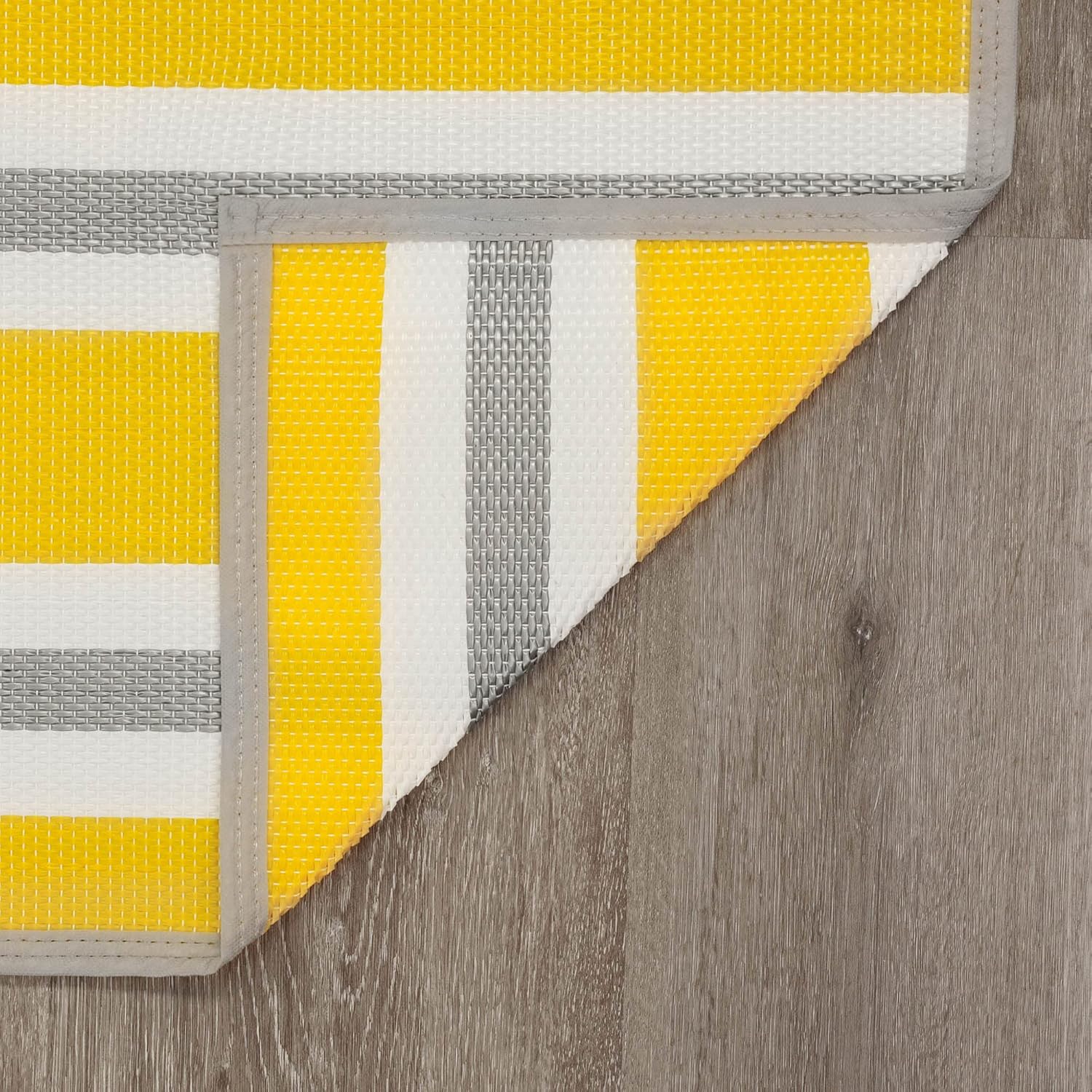 Reversible Plastic Straw, Water Resistant Outdoor Rug 5x7 - Modern Outdoor Patio Rug, Also for Deck, Porch, Camp, Camping, Entryway, RV - Waterproof Outside Area Rug