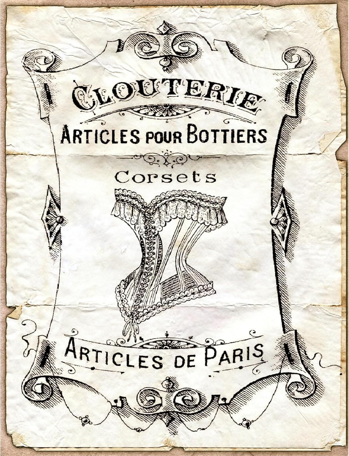 Vintage French Rice Papers, 8 x 10.5 inch – Decoupage Paper Design for Furniture, Mixed Media, Cards & Crafts, Decoupage by CRAFT KREATIVELY