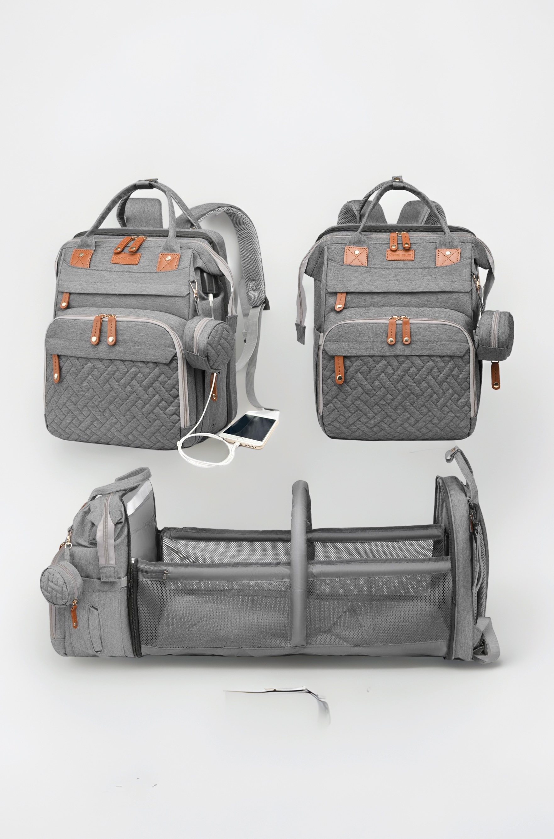 Astro alan Baby Diaper Bags with Changing Station, Waterproof Diaper Bag Backpack for Moms Dads