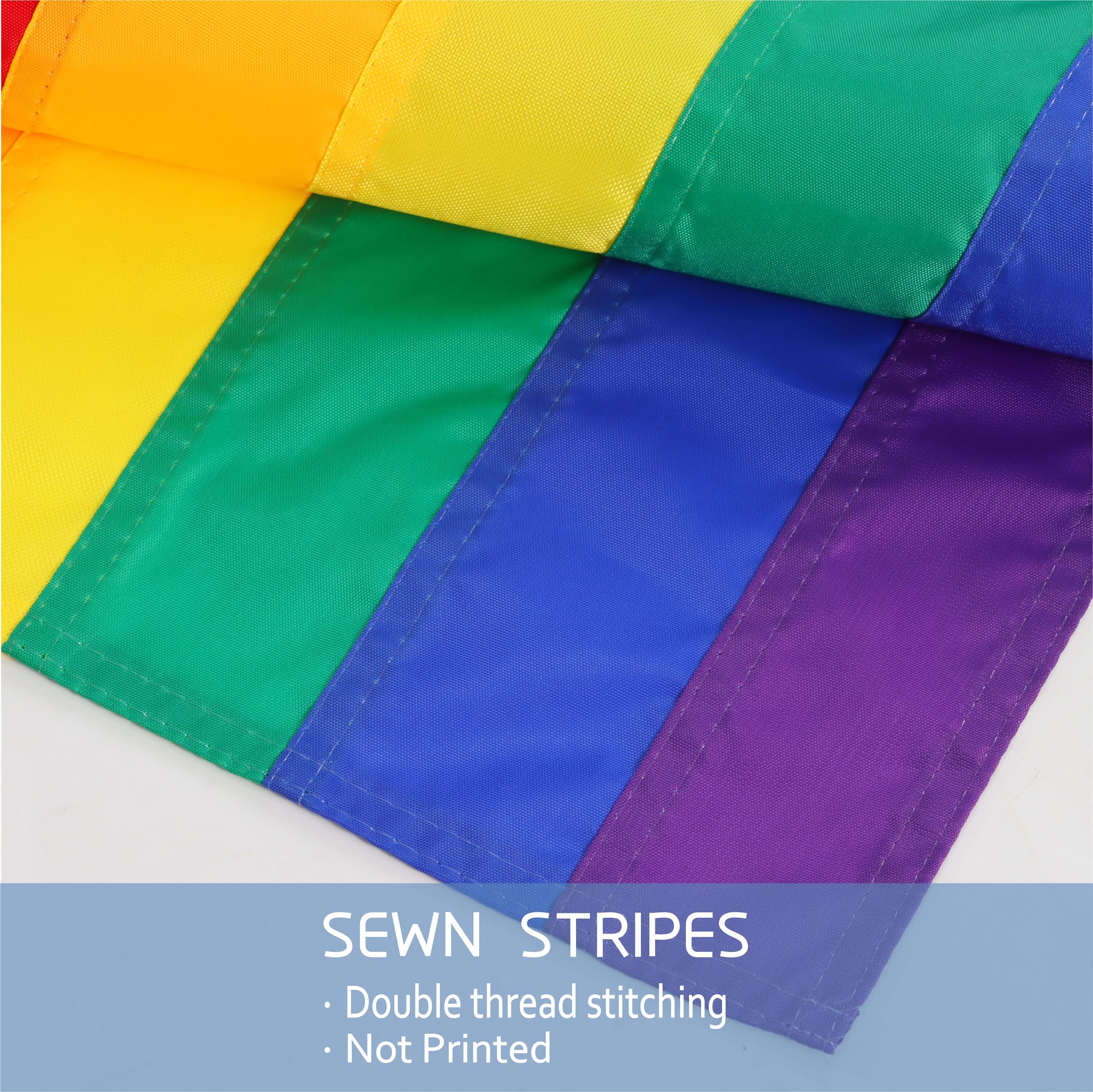 JUSHEN LGBTQ Regenbogen-Gartenflagge – 30,5x45,7 Cm, Genähte Streifen, Wetterfest, Für Pride-Monat & Garten