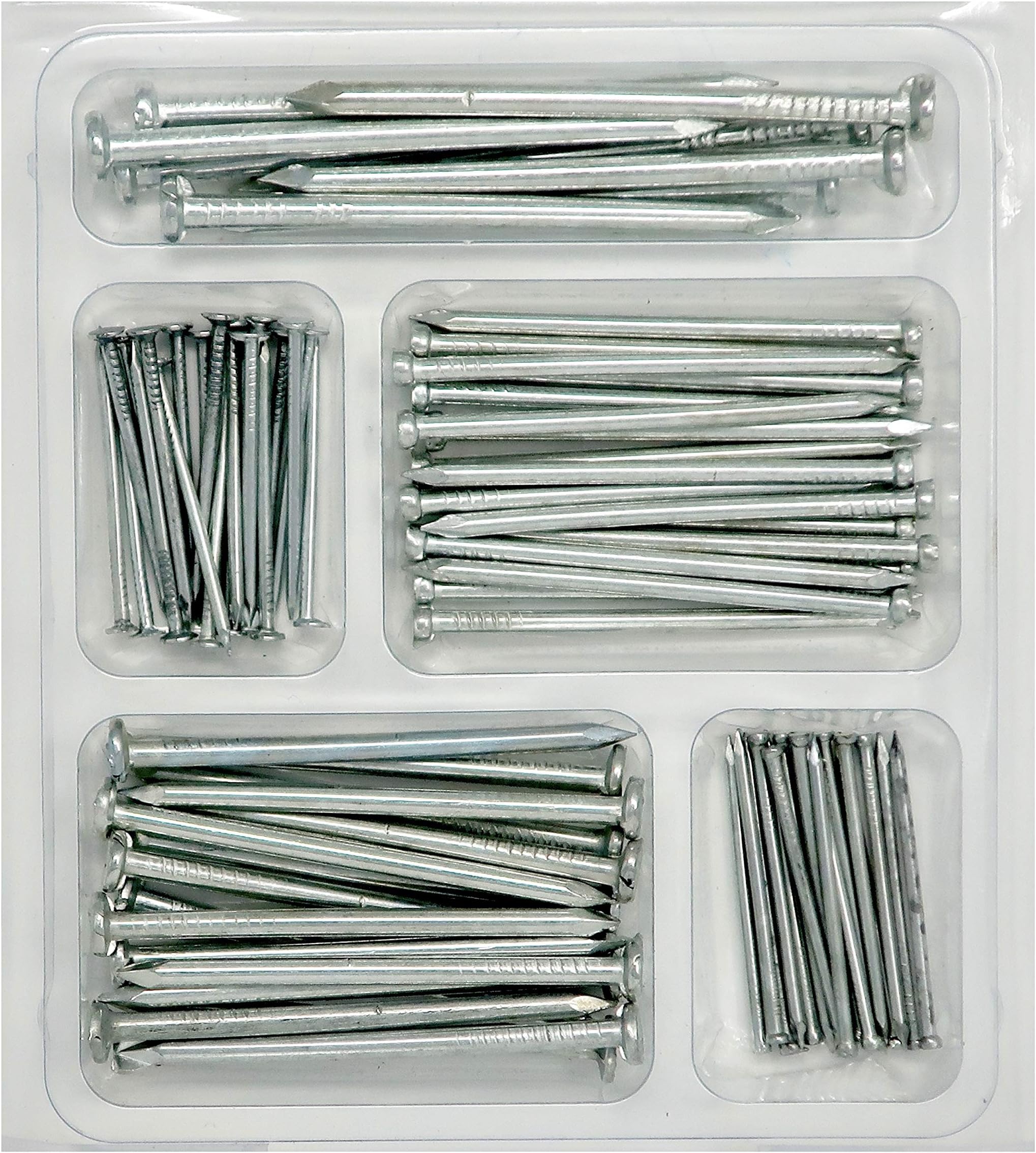 Hardware Nails Assortment Kit, Includes Wire, Finish, Common, Brad and Picture Hanging Nails for Wall Mounting – Heavy Duty, Sturdy Set – Variety of Nail Sizes