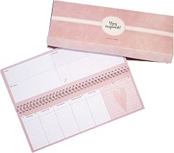 Tischkalender 2019 Wochenkalender im QuerFormat 52 Wochen 1 Woche 2 Seiten TischQuerkalender ohne festes Datum fr 365 Tage incl AnrufeRckrufe Reiseplaner Geburtstage