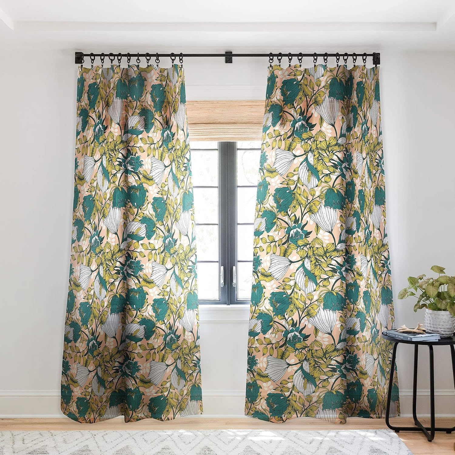 Deny Designs Marta Barragan Camarasa Tropical Autumnal Bloom Sheer Curtains