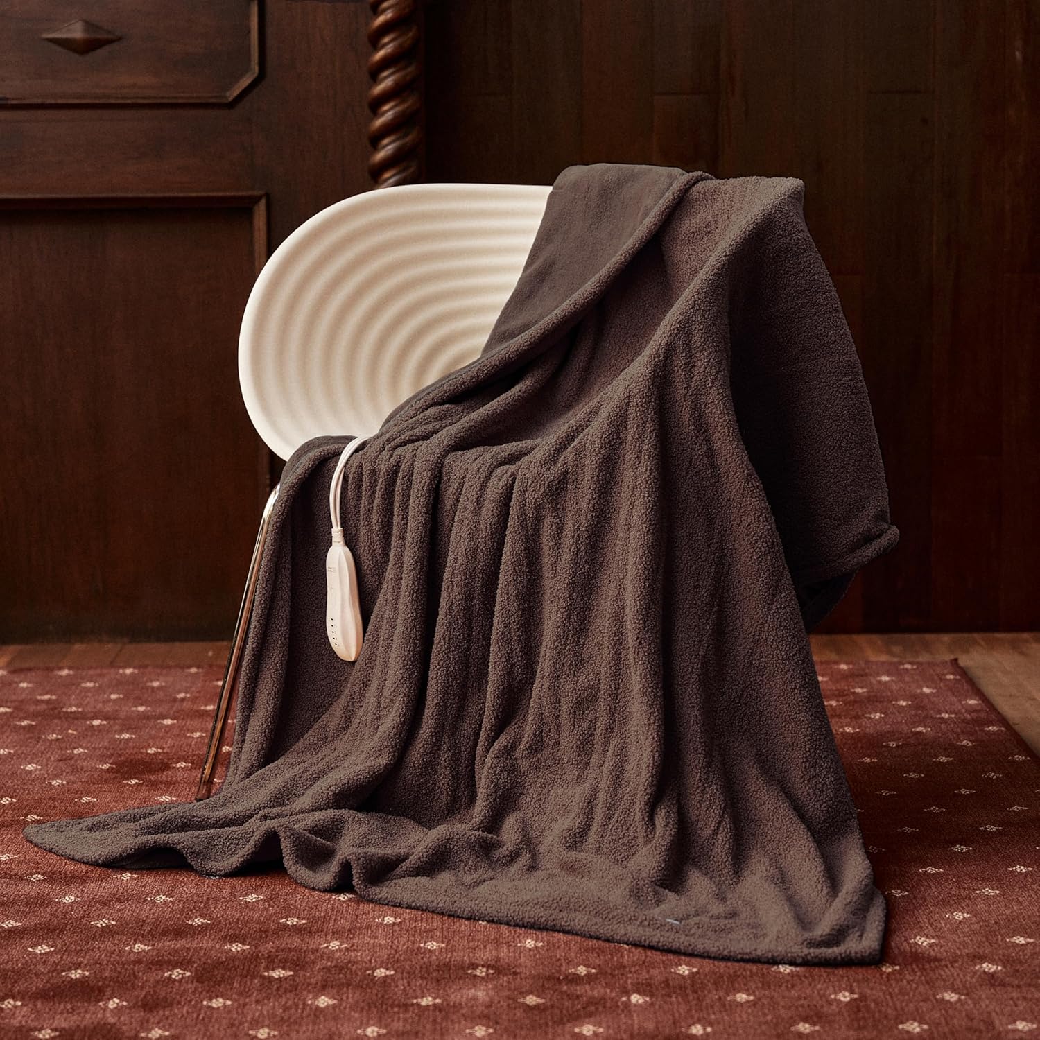 Heated Blanket Electric Throw 50" x 60" -Heated Throw Blanket with 5 Heating Levels & 3 Hours Auto Off,Machine Washable,ETL & FCC Certification,Over-Heat Protect(Teddy) - Amazon product rated Grade A