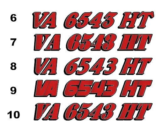Miniatura 4 de cbcdecals - Custom Boat Registration Numbers "Red Carbon Fiber" (Set Of Two) Marine PWC Vinyl Decals Sticker