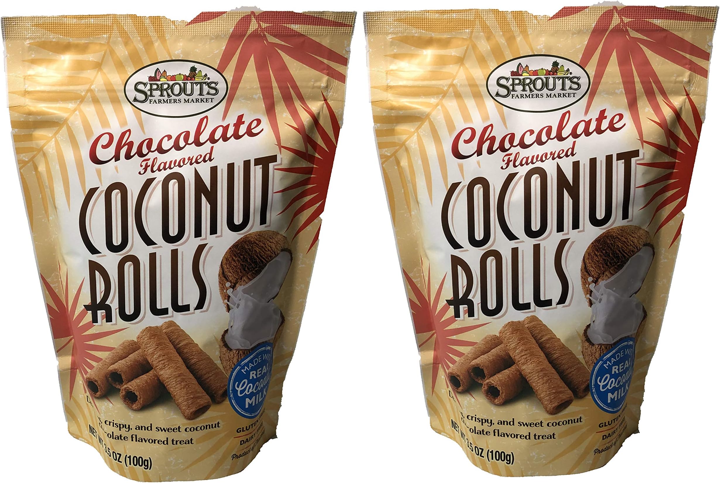 Sprouts Crispy Sweet Coconut Rolls 3.5oz (Chocolate)