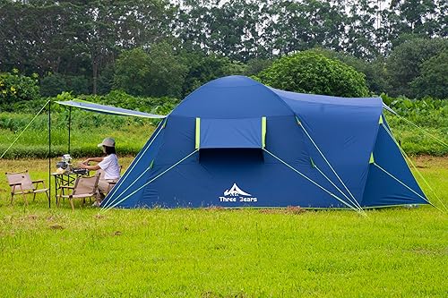 Miniatura 4 de Three Bears Tienda de campaña familiar para 6 personas, 118.110 in impermeable, adecuada para viajes por carretera, patios traseros, aventuras de