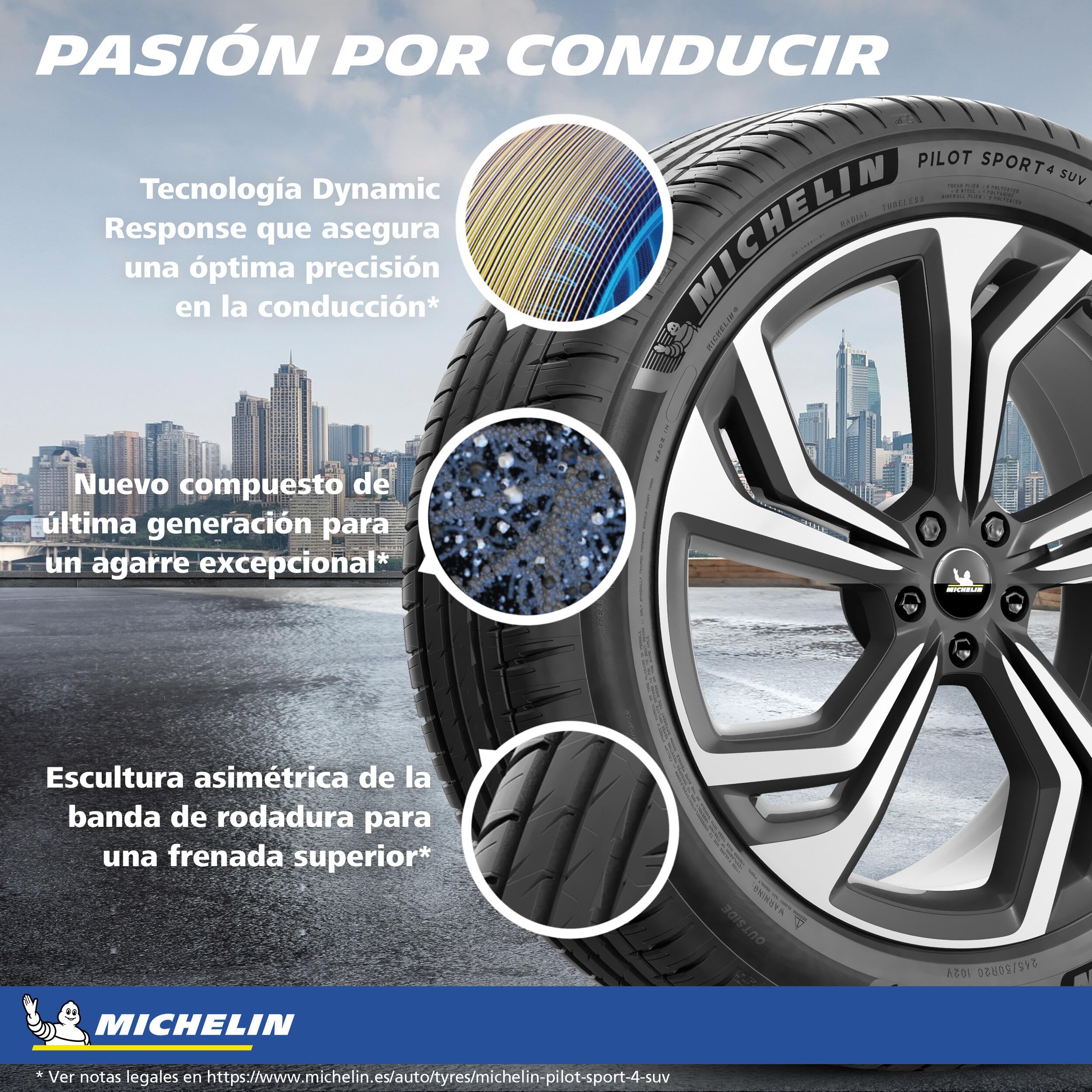 Neumático Verano Michelin PILOT SPORT 4 SUV 255/40R21 102Y XL SUV