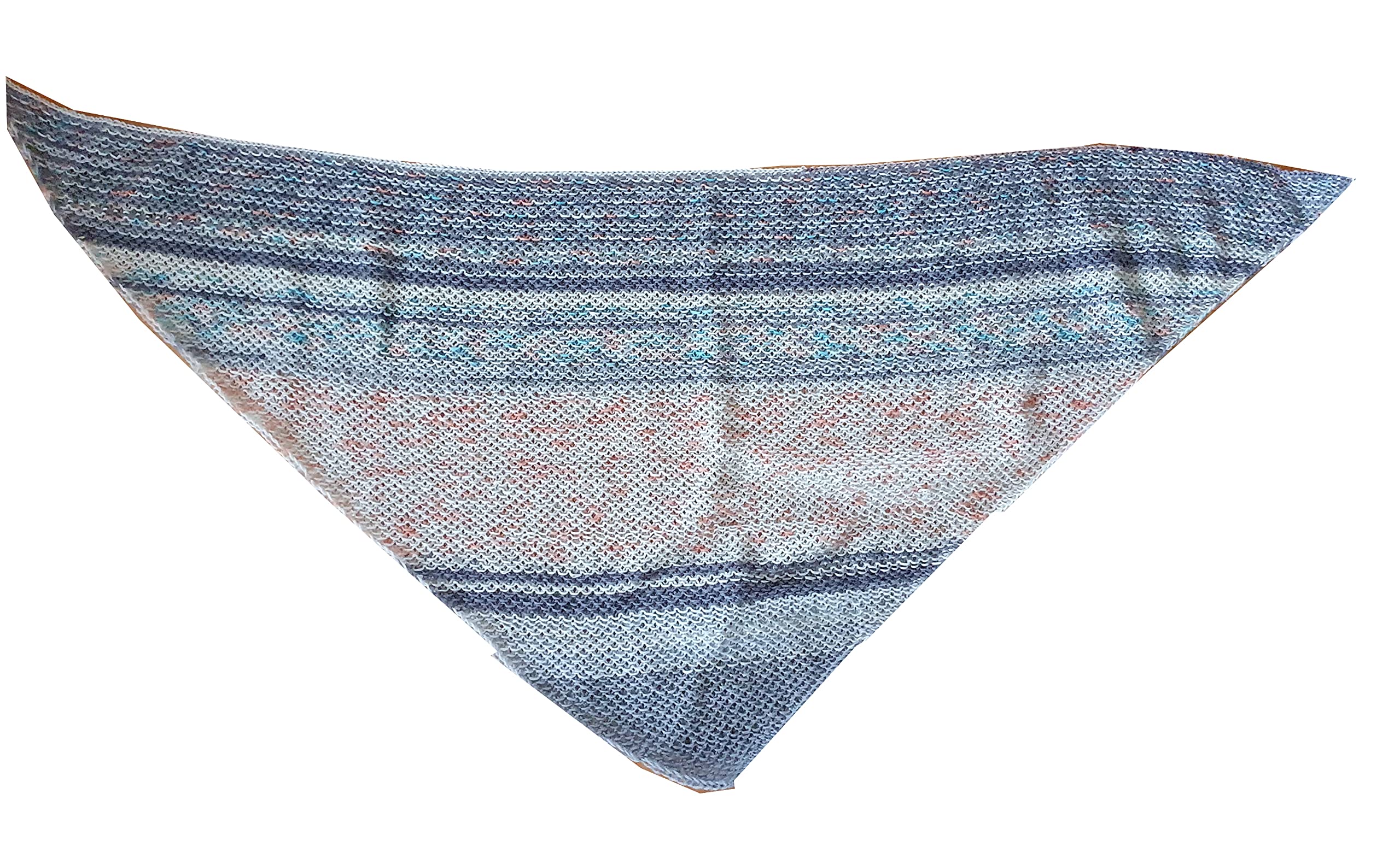 Wollschal ca. 130 x 57 cm Schal handgestrickt Dreieckstuch Dreieck Halstuch Schultertuch