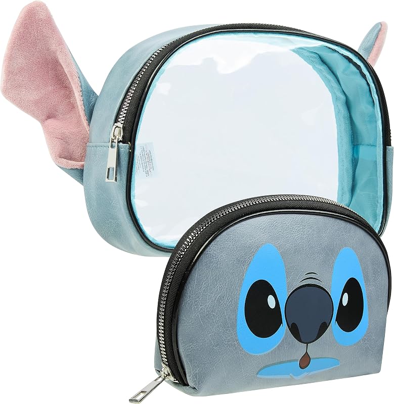 Necessaire Disney Stitch com zíper, Pacote com 2