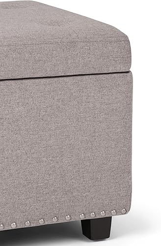 Miniatura 101 de Otomano rectangular de almacenamiento Simpli Home Hamilton, Marrón café Marrón café,Azul aguamarina,Cloud gris,Marrón desteñido,Marrón oscuro