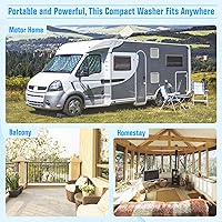 Vista 7 de Bonusall Portable Washing Machine, 16Lbs Mini Small Washer Machine, Single Tub Laundry Washer for Apartments, Dorms,Traveling, RV, Grey