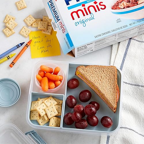 Miniatura 7 de Premium Paquete variado de galletas saladas, 2 mini y 2 galletas de sopa y ostras, aperitivos para el almuerzo, aperitivos a granel, 4 paquetes
