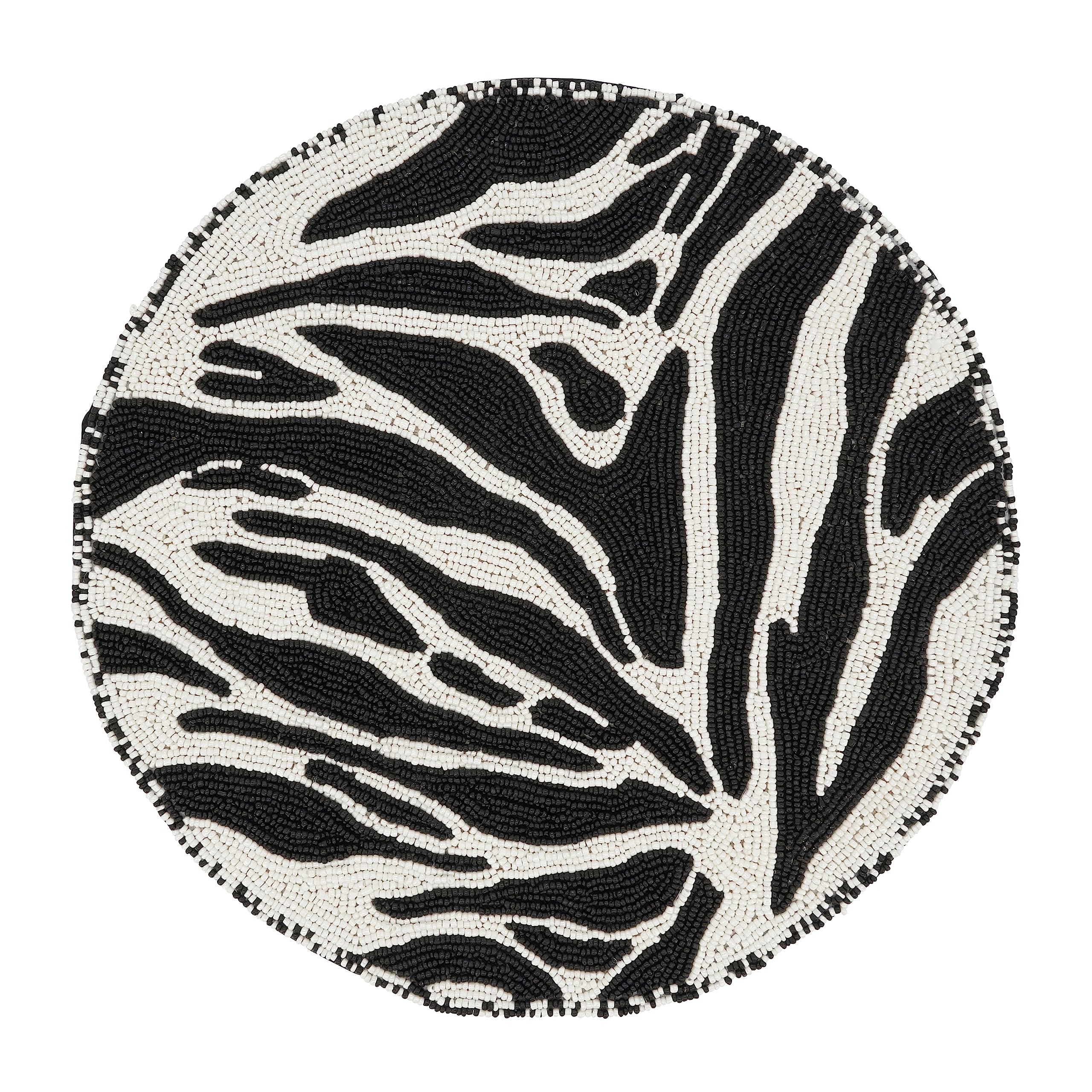 Wild Stripes Beaded Zebra Placemat (Set of 4)