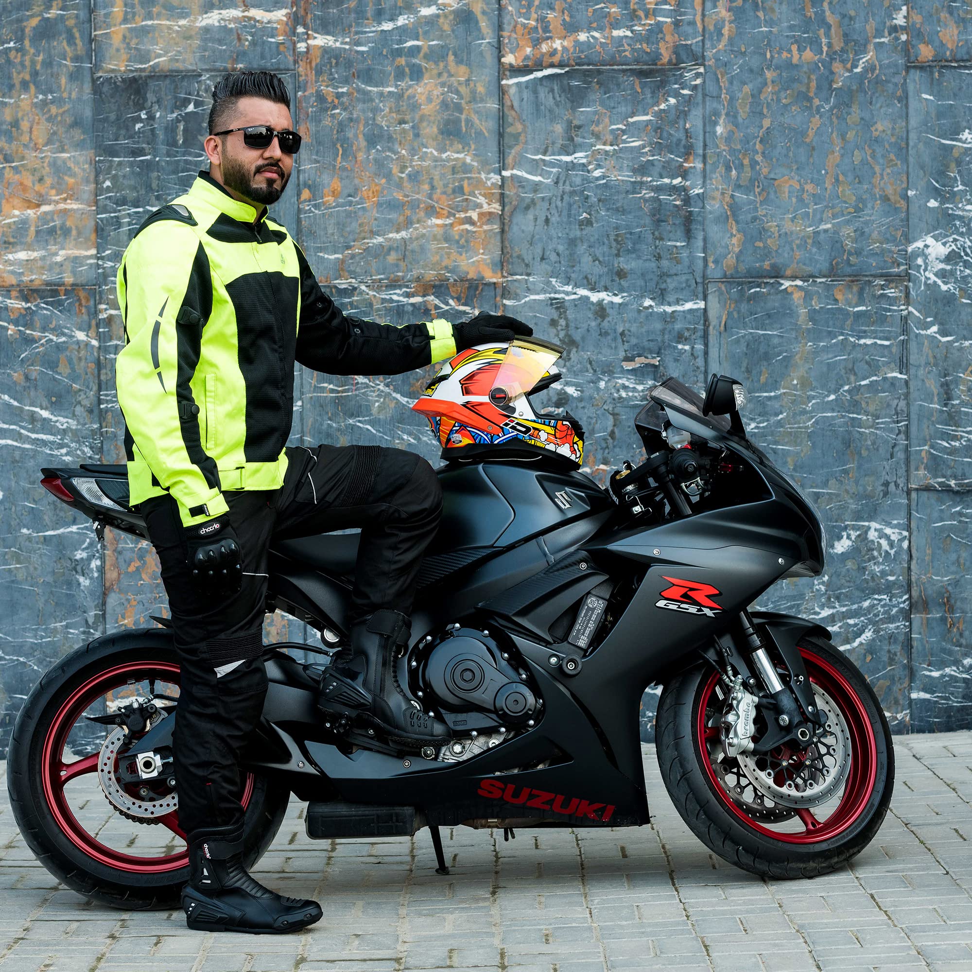 Chocho Mesh Motorcycle Jacket for Men Summer Motorbike Riding Jacket with Armor Racing Protection Jacket — view 5