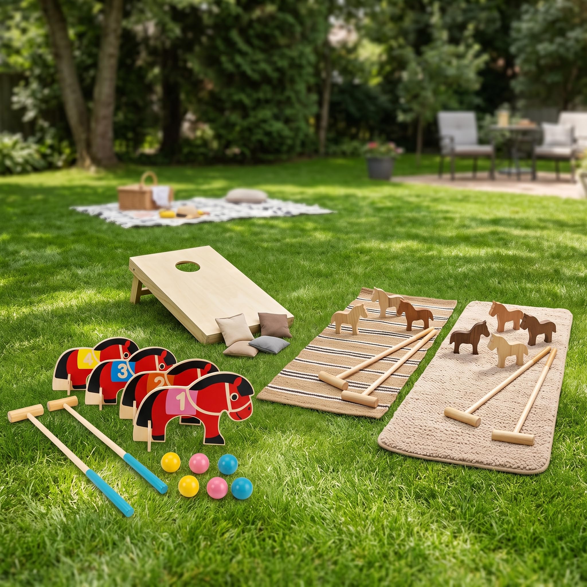 Spielzeug Rasenspiel Set für – es Garten Spielzeug für Outdoor Spaß