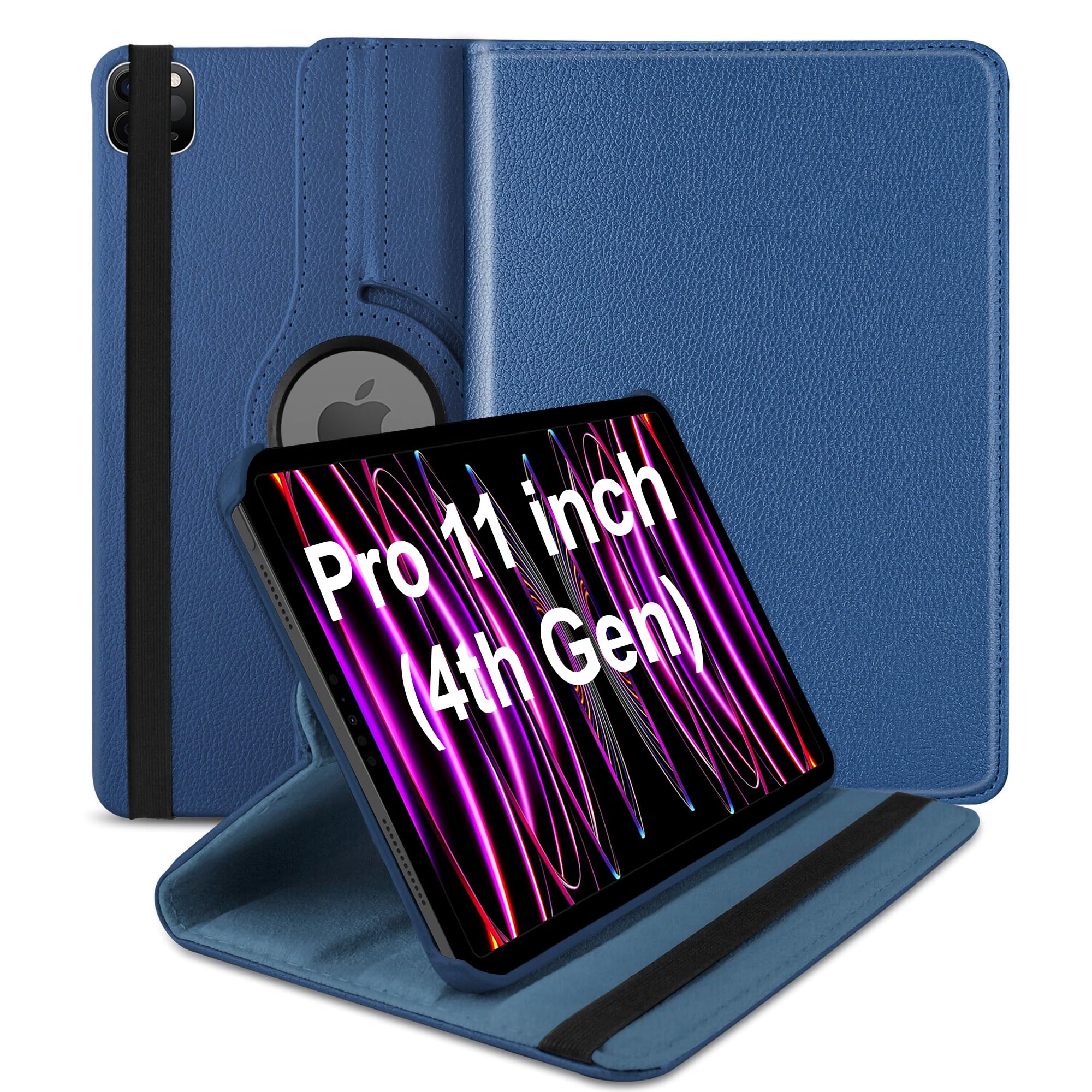 TGK Rotating Cover for iPad Pro 11 inch 4th Gen 2022, Dark Blue 360 Degree Leather Stand Case (B0BLV6TB3Q) Amazon Price History, Amazon Price Tracker
