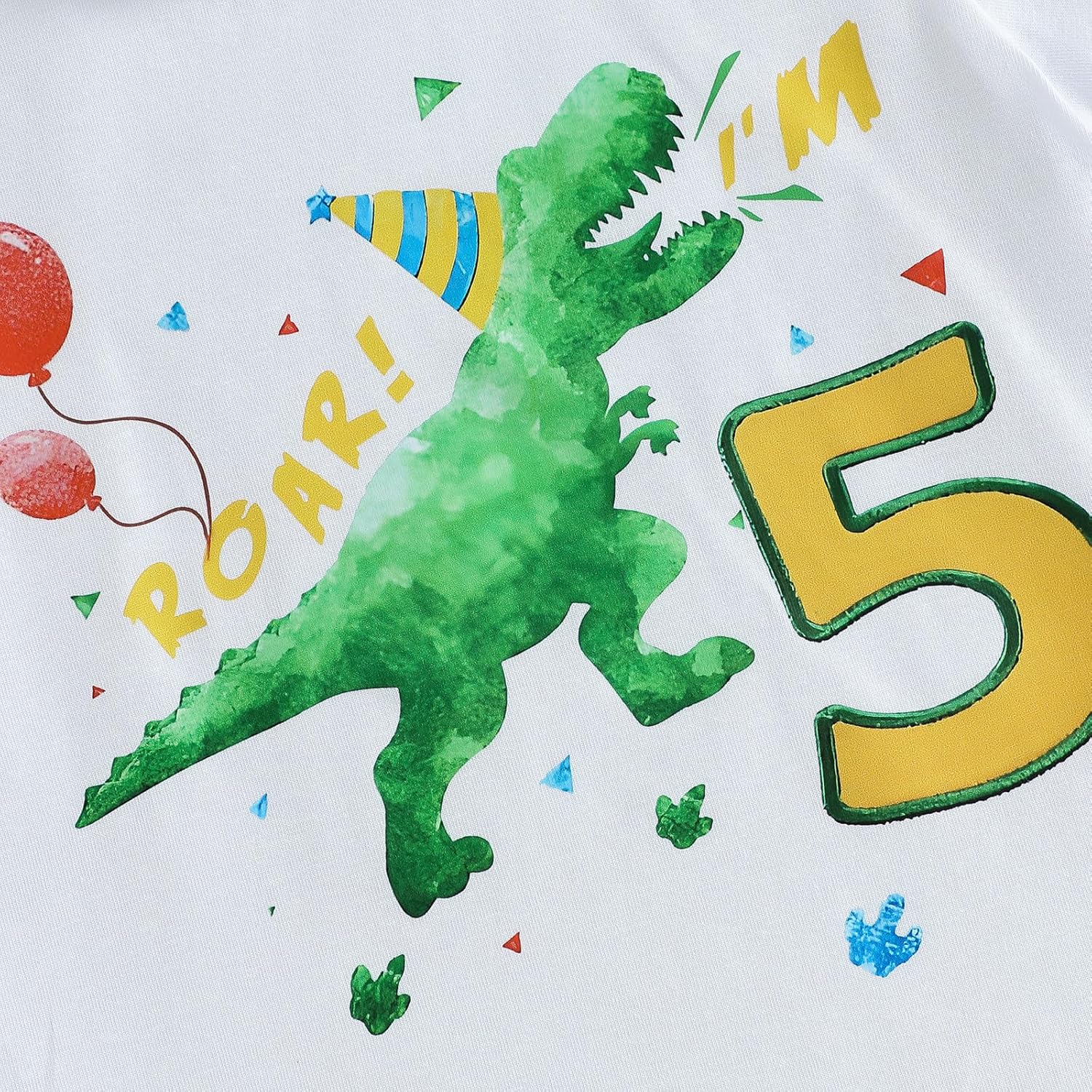 Toddler Kids Baby Boy Birthday T-Shirt Dinosaur Birthday Shirts for Boys Dino B-Day Party Tops Summer - Image 6