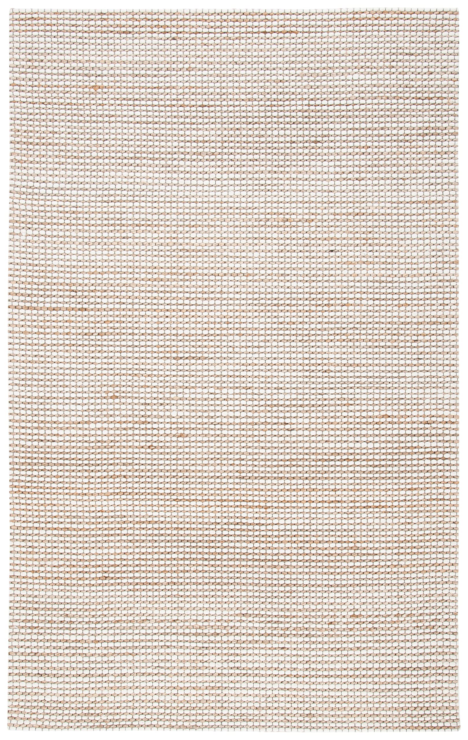SAFAVIEH Natural Fiber Collection Area Rug - 6' x 9', Natural & Ivory, Handmade Farmhouse Jute & Wool, Ideal for High Traffic Areas in Living Room,