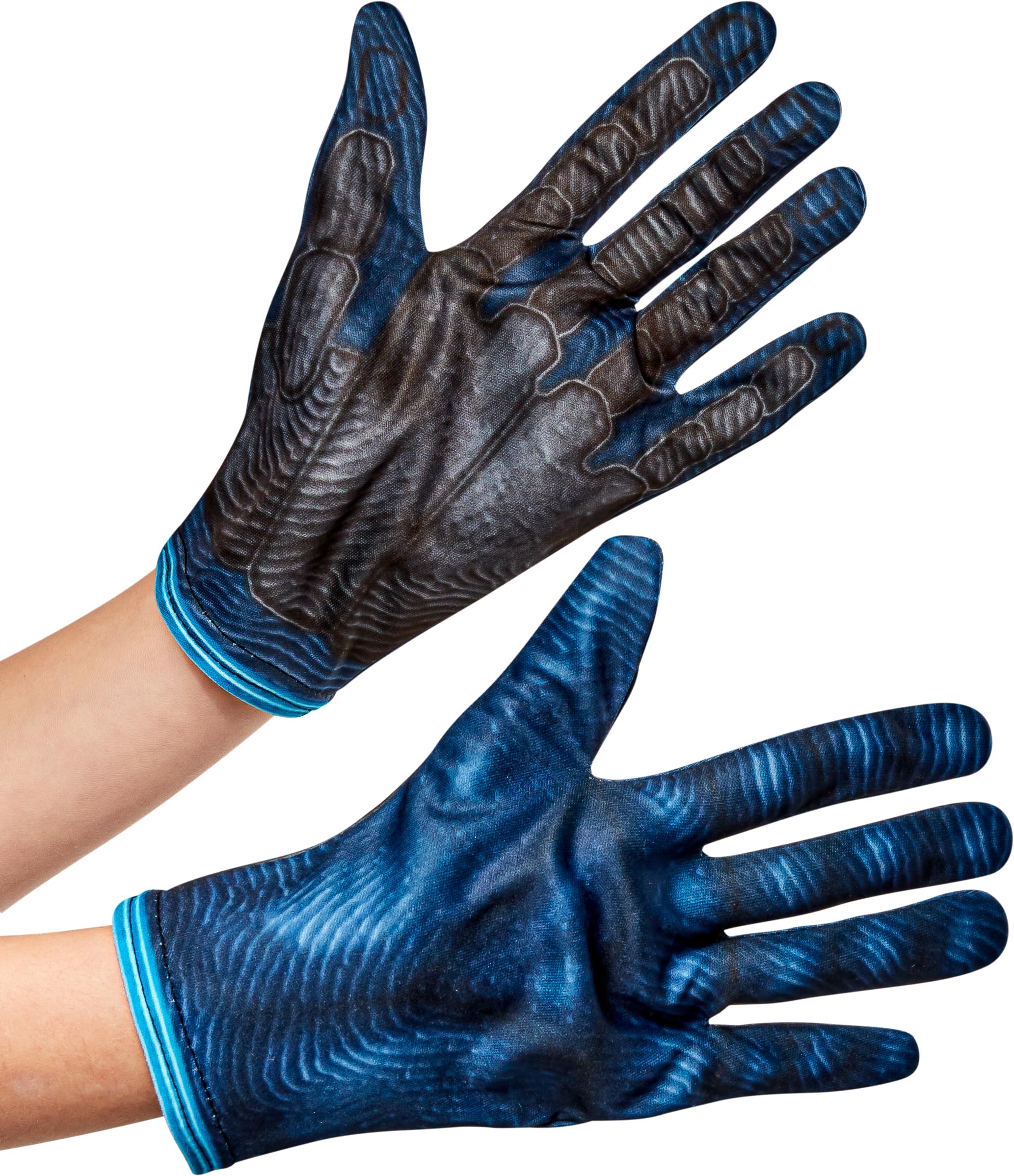 RubiesDC Blue Beetle Movie: Blue Beetle Costume Gloves for Kids, Boy's One Size
