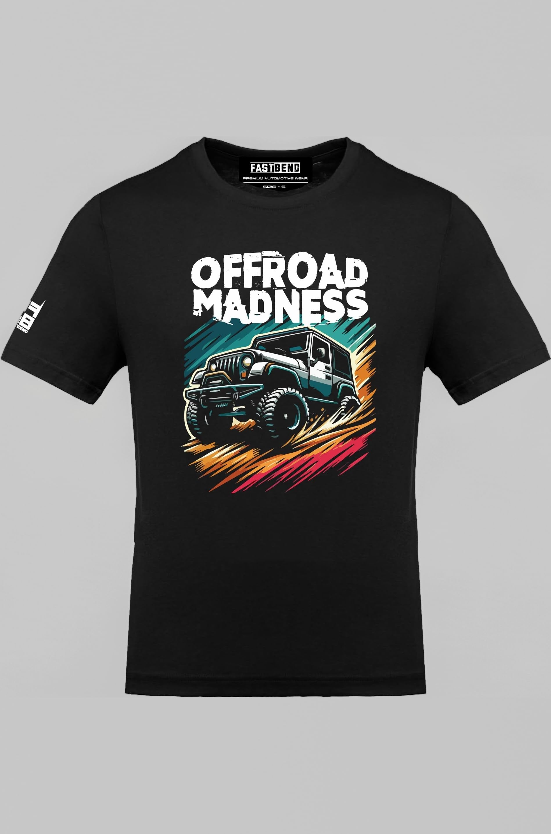 TF 407 - Offroad Madness Funky Automotive Offroad Car Racing Premium Cotton Tee Tshirt
