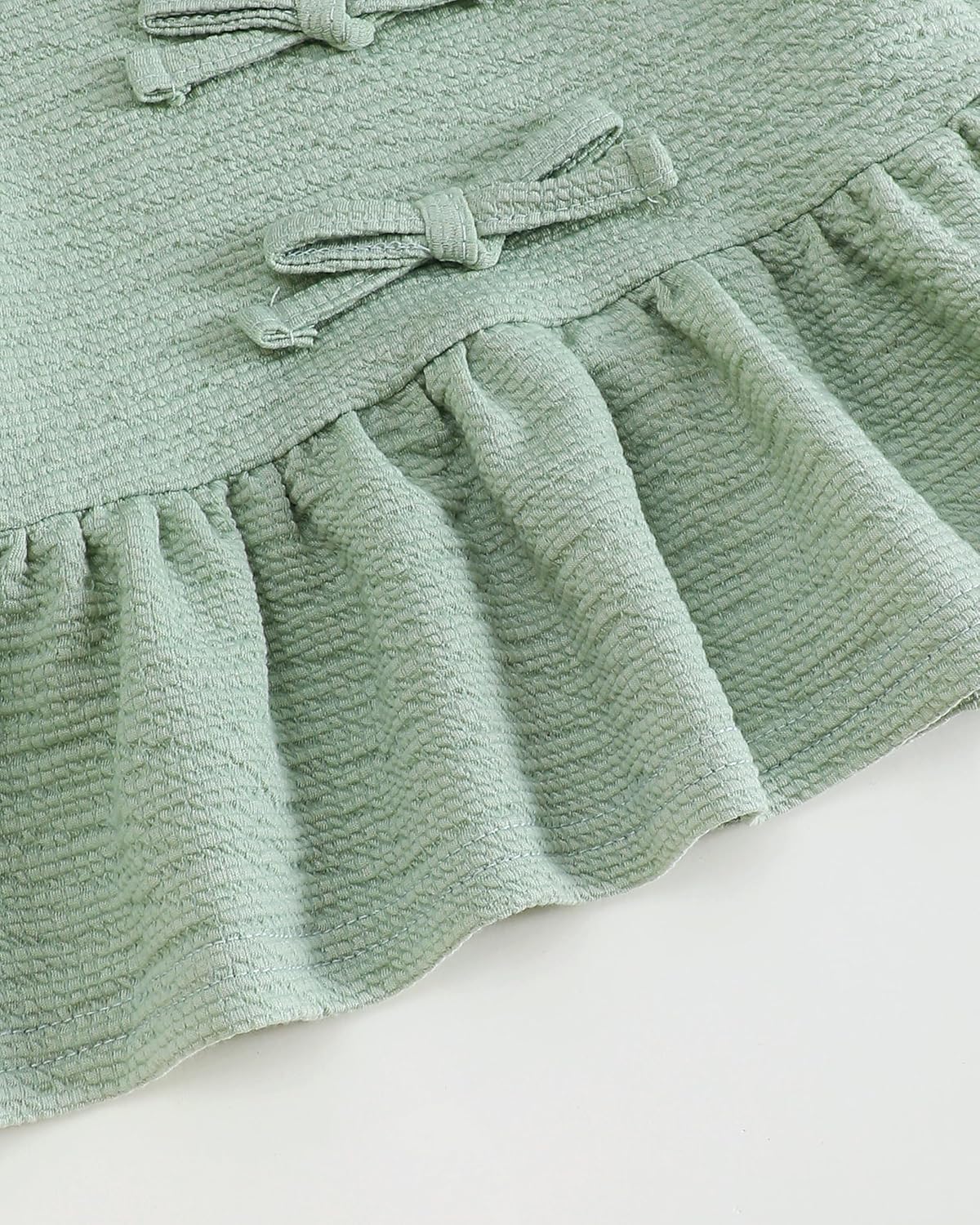 Toddler Baby Girl Clothes Little Girls Fall Winter Outfits Kids Smocked Shirt Bell Bottom Jeans Denim Pants Clothing - Image 5