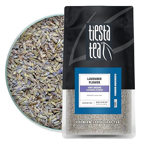 Miniatura 1 de Tiesta Tea - Flor de lavanda orgánica seca - Hojas sueltas, sin cafeína, se puede hacer caliente o frío, capullos de lavanda comestibles 100%