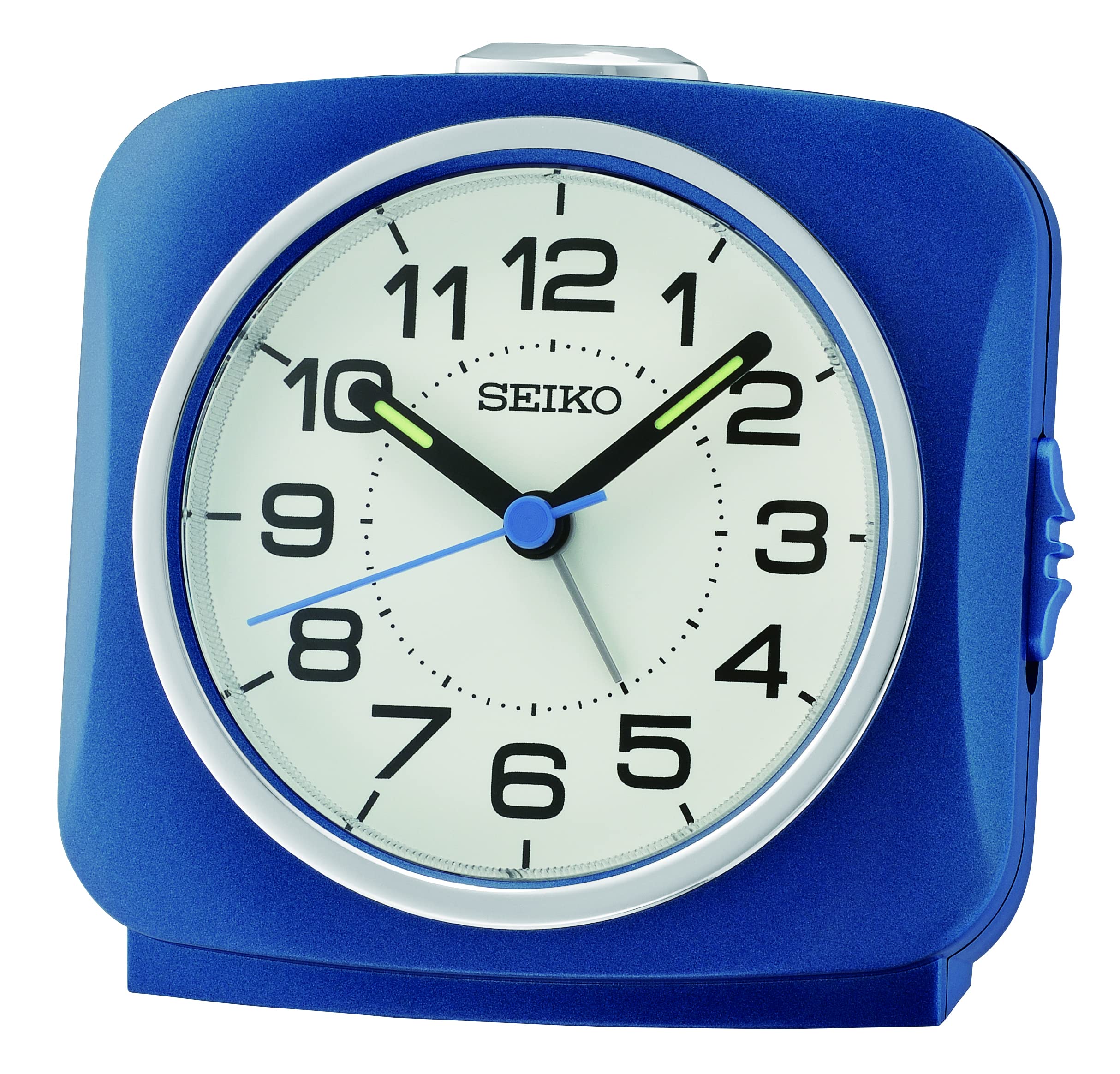 Seiko Blue Qhe194l Alarm Clock Analogue