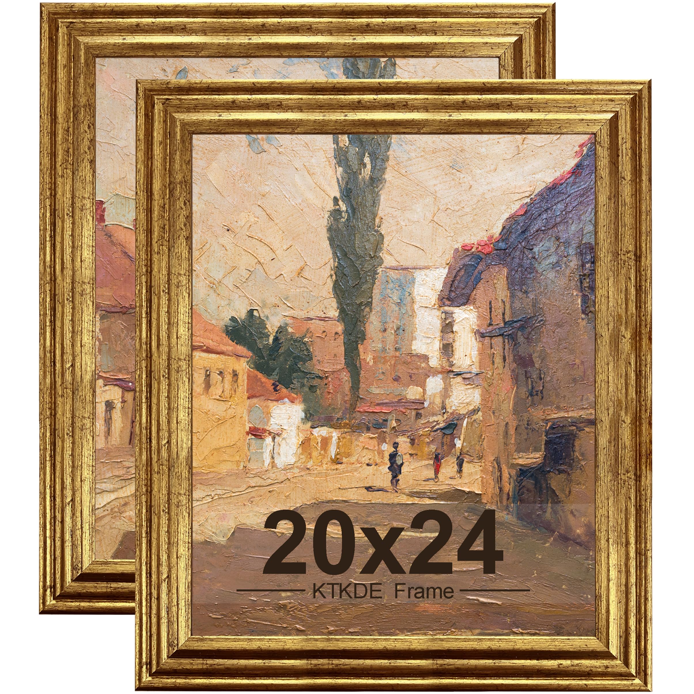 Cadre photo antique doré 50,8x61 cm de qualité premium pour salon