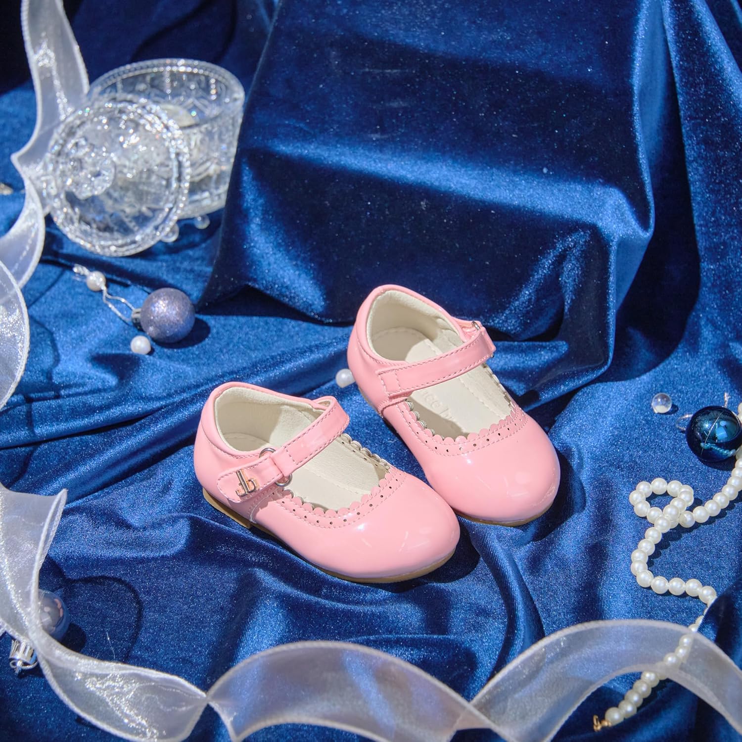 THEE BRON Girls Mary Jane Ballet Flats Retro Brogue Style Party School Shoes