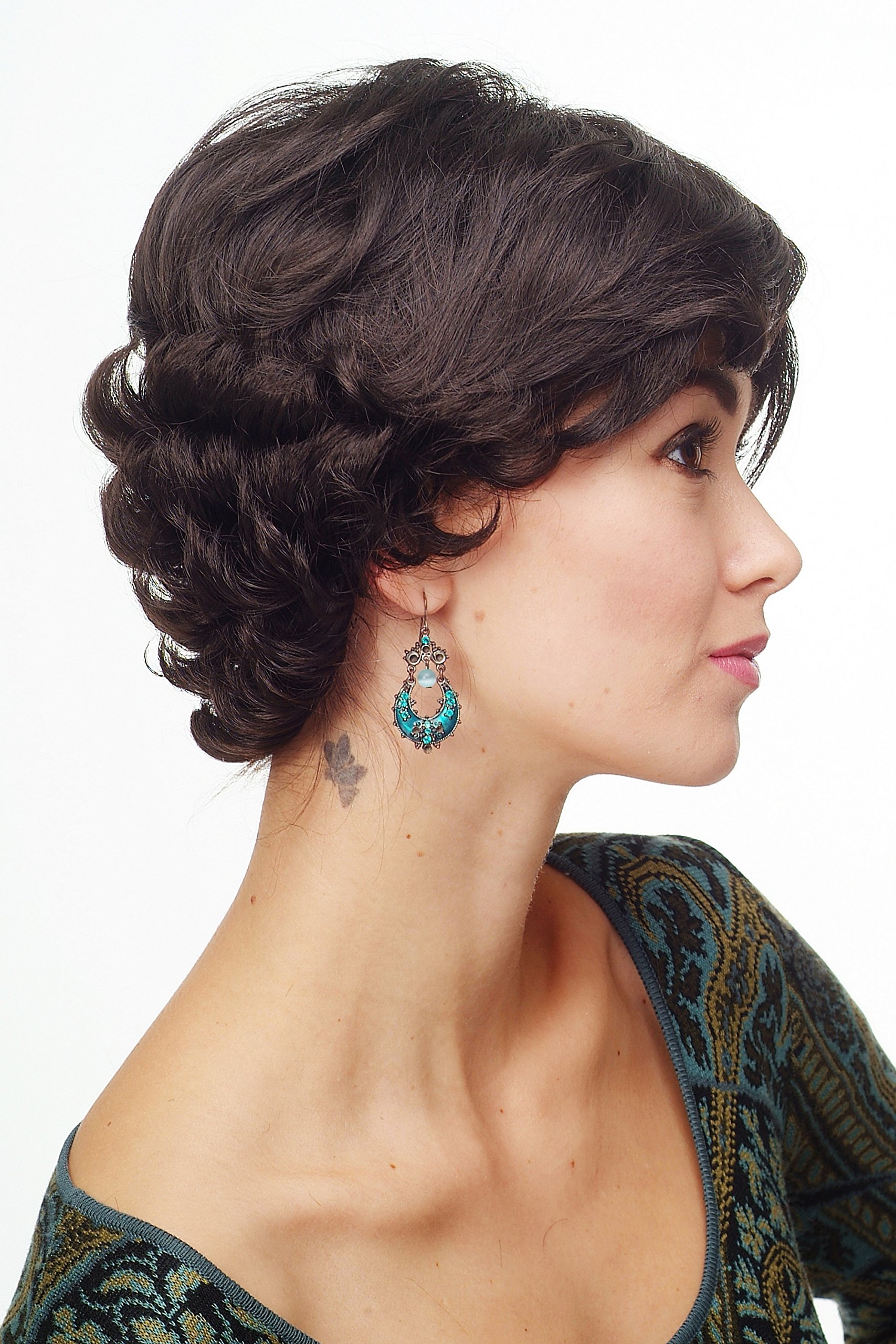 WIG ME UP - DW181-4 Lady Quality Wig short wavy dark brown elaborately styled, brown (4), Length: approx. 25 cm - Image 2