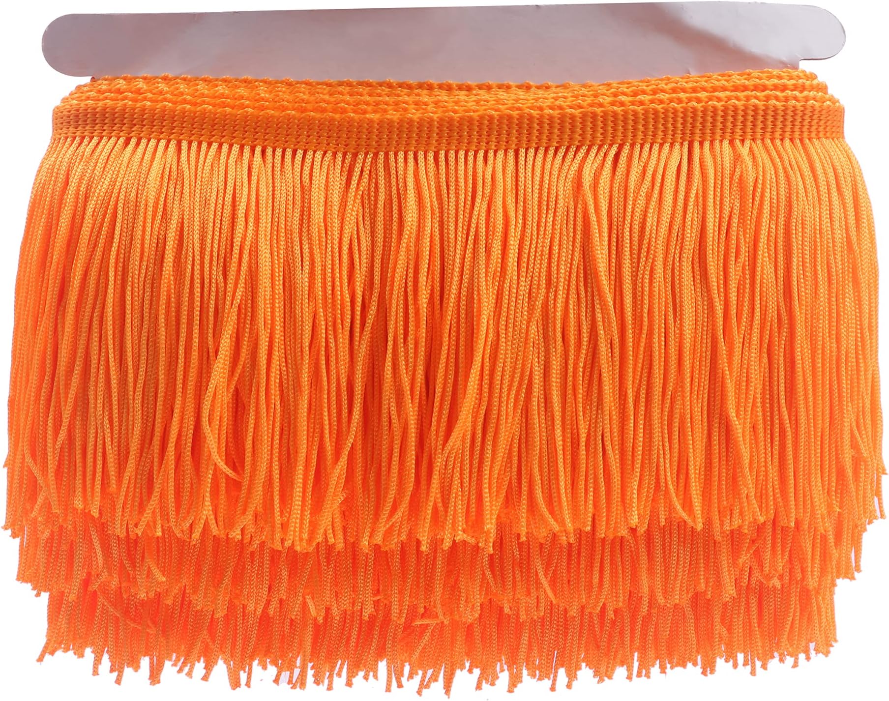 YYCRAFT 10 Yards 4 Inch Wide Tassel Curtain Fringe Trim by The Yard for DIY Sewing Crafts Clothing Curtains Decoration-Orange