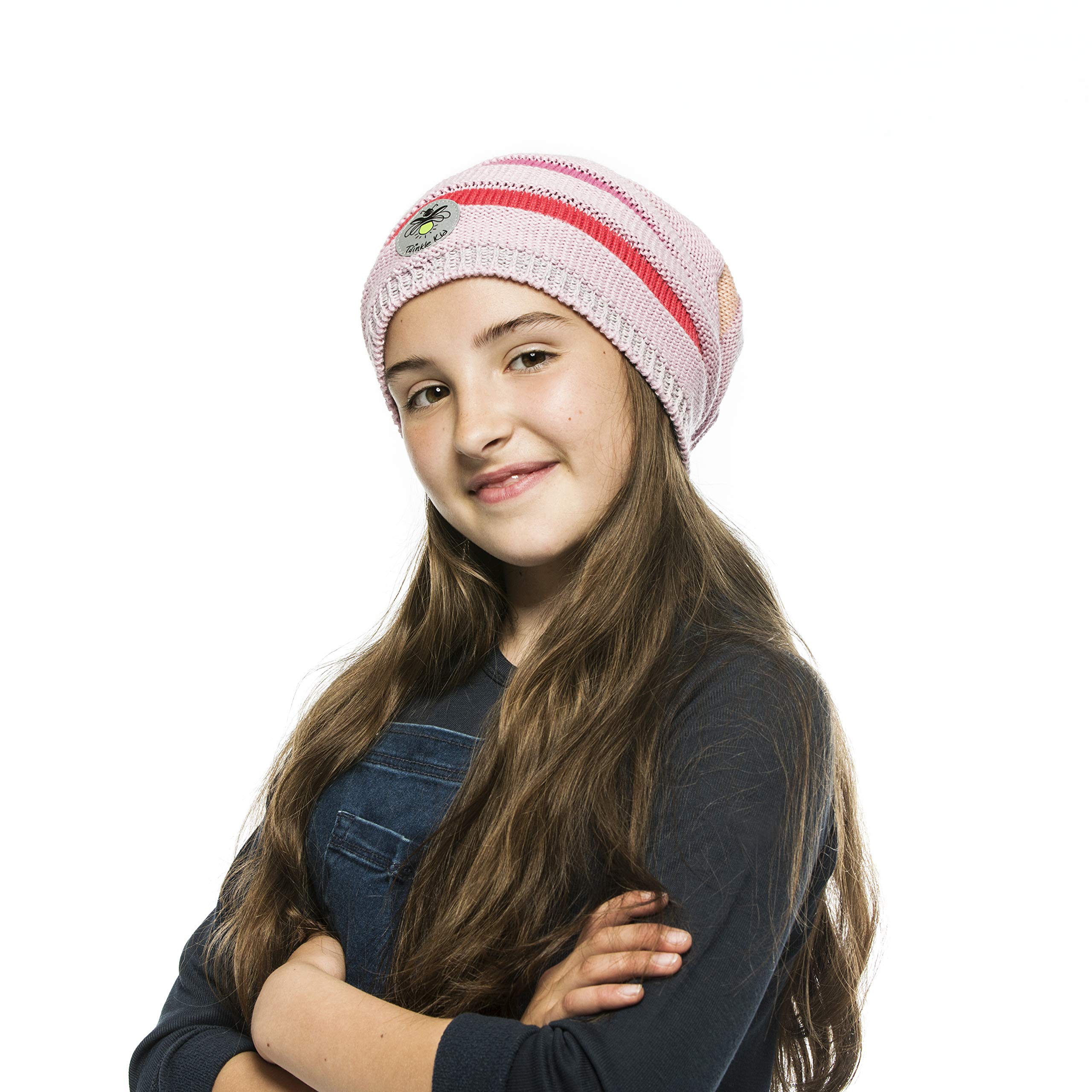 Twinkle Kid - Kinder Reflektor Mütze - Rainbow Beanie Rosa