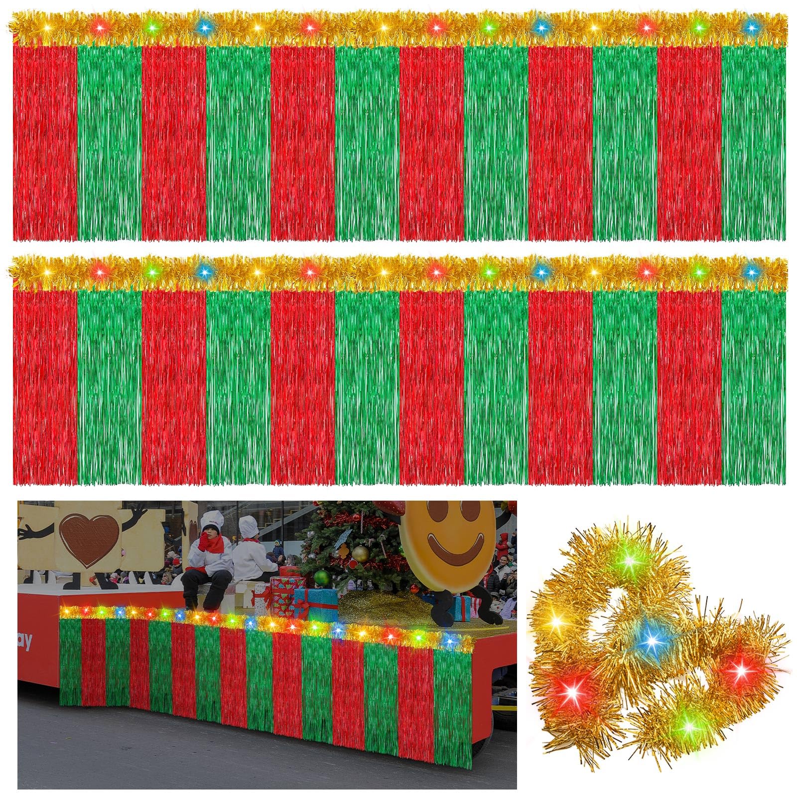 Decoraciones LED navideñas Crowye para desfiles de carrozas y remolques festivos
