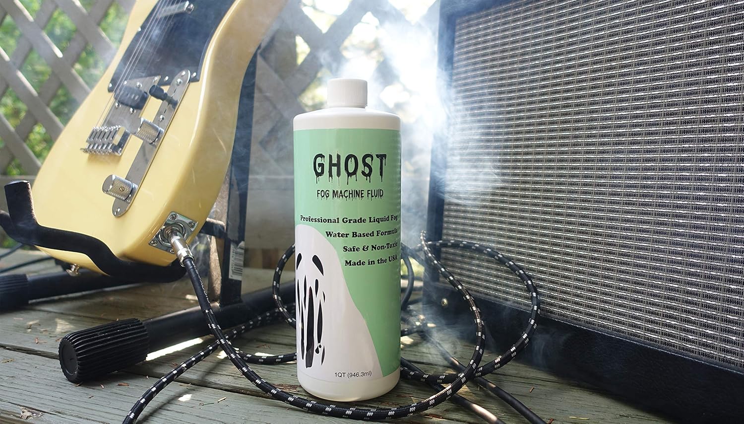 GHOST Fog Machine Fluid - High Density Fog Juice for Water Based Foggers (1 Quart) - Non-Toxic : Musical Instruments
