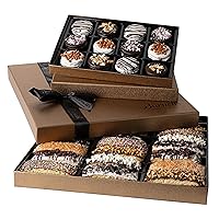 Vista 10 de Elegante sándwich de galleta cubierto de chocolate, caja de regalo, cinco sabores